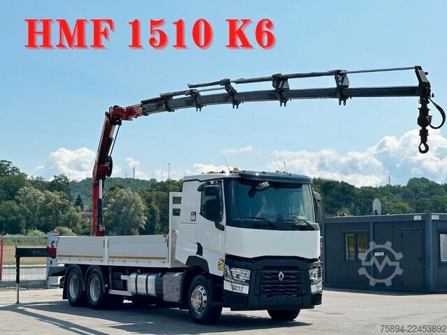 Кран монтиран на камион RENAULT C 460 * HMF 1510 K6 + FUNK * 6x4