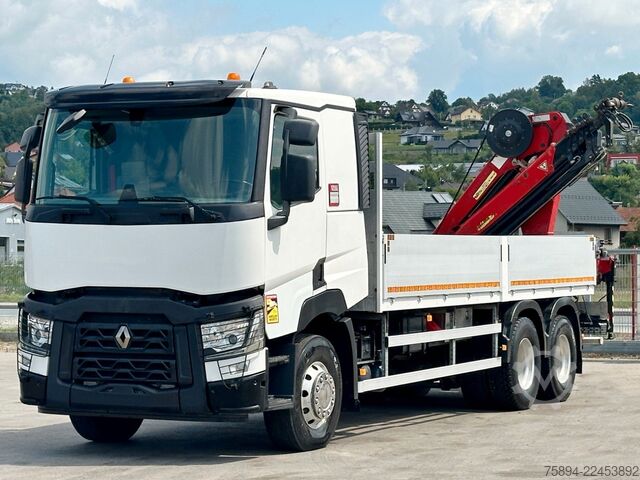 Кран монтиран на камион RENAULT C 460 * HMF 1510 K6 + FUNK * 6x4