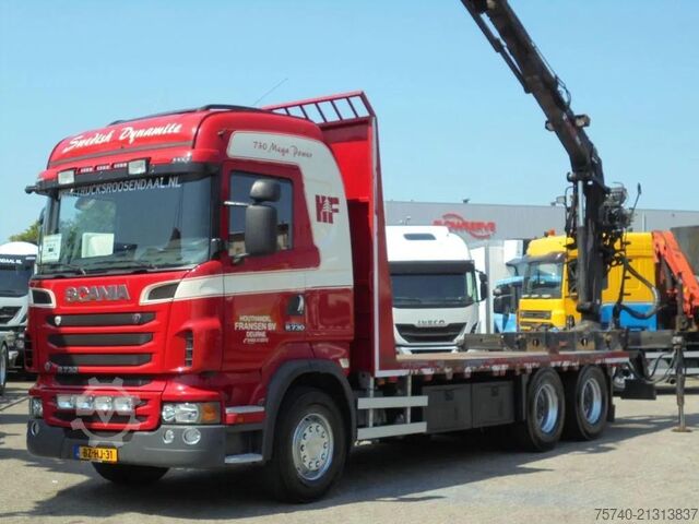 משאית מנוף Scania R730 V8 + Euro 5 + Loglift 115Z + 6X4 + DISCOUN...
