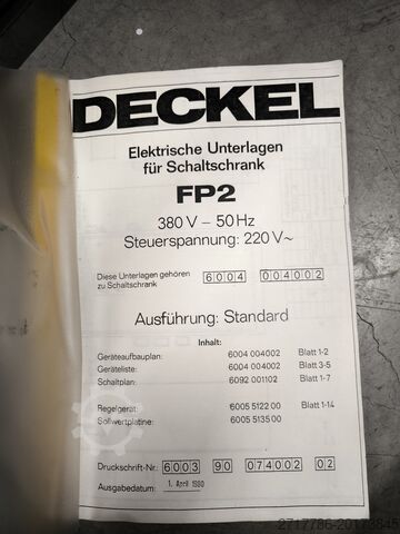 Universal-Werkzeugfräsmaschine Deckel FP 2 Aktiv Digital