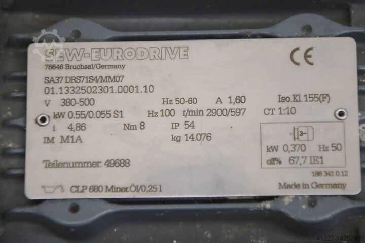 Konveyör bant frekans kontrollü Interroll 4081 655 x 550 mm