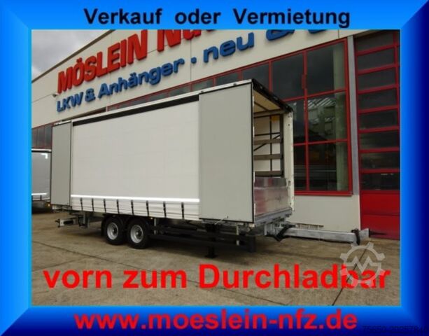 Anhänger mit Pritsche & Plane Möslein TPW 105 D Schwebheim  Tandem- Planenanhänger Durchladen