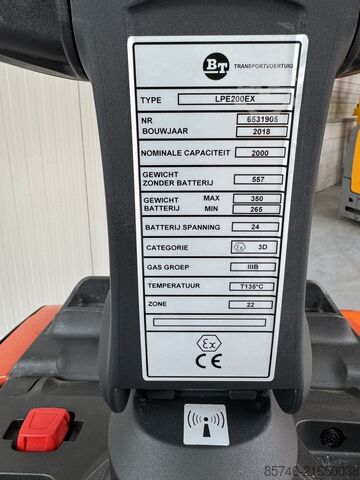 LPE 200 - Atex Pyroban EX 3D / Zone 22 !! NEUE Batterie !! TOYOTA LPE 200 - Atex Pyroban EX 3D / Zone 22 !! NEW battery !!