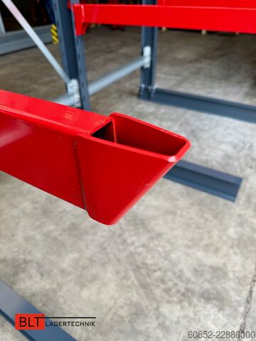 Utkragende stativ for tungt stativ for lange varer ca. 4 lfm. Kragarmregal H: 400cm ,Fuß +3 650 kg Belastung pro Arm , Langgutregal