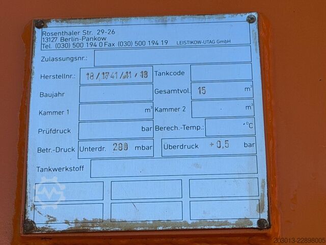 Camión cisterna de vacío MAN TGS 26.400 6x4 BB Kanalreiniger Leistikow 15 m³
