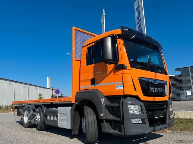 Камион с платформа MAN TGS 26.430/Pritsche6,10m/Lenkachse/ADR/NL16,4 to
