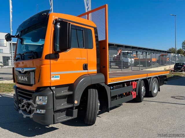Камион с платформа MAN TGS 26.430/Pritsche6,10m/Lenkachse/ADR/NL16,4 to