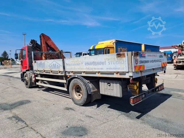 फ्लैटबेड ट्रक IVECO EuroCargo ML 180E21 Kran PKK12500