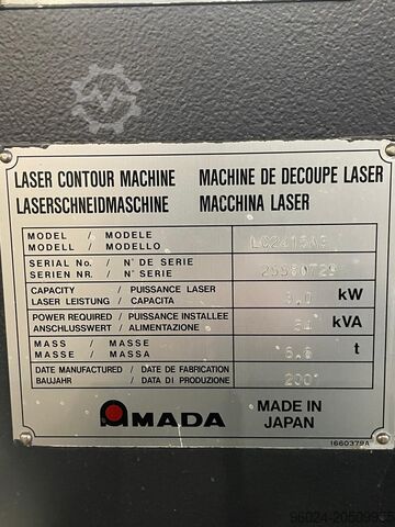 מכונת חיתוך בלייזר Amada LC 2415 Alpha III