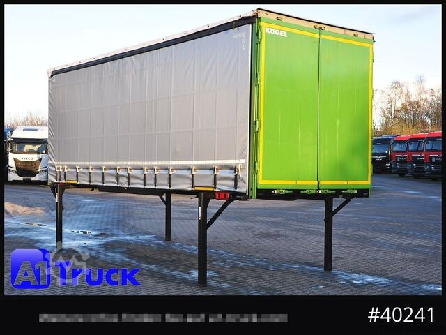 Swap body with flatbed & tarp KOEGEL 7.45 BDF Wechselbrücke, neue Plane, Bordwand