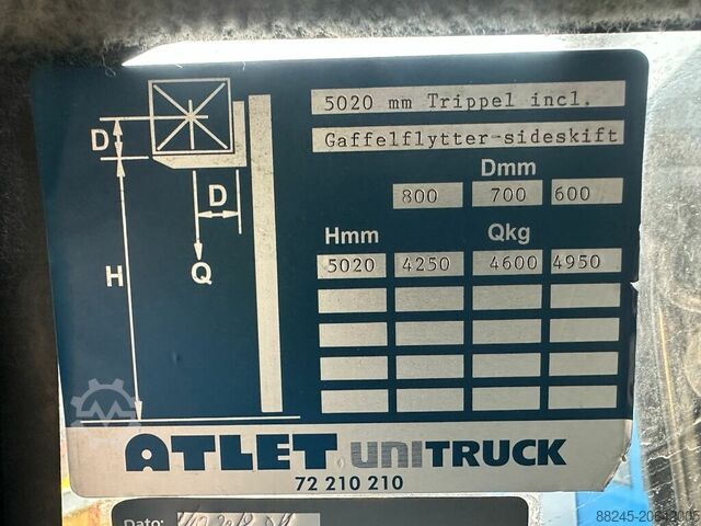 VS-22526 LPG triplex 5 tonna lyftari Mitsubishi FG50K með 2-gaffla útvíkkun MITSUBISHI FG50K 2
