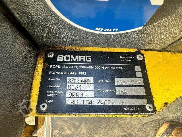 รถบดถังเดียว Bomag BW 154 Tandemwalze