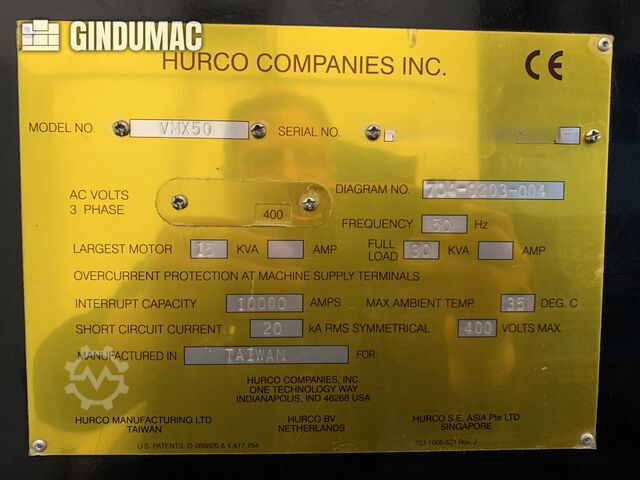 Vertical Machining Centre Hurco VMX 50i