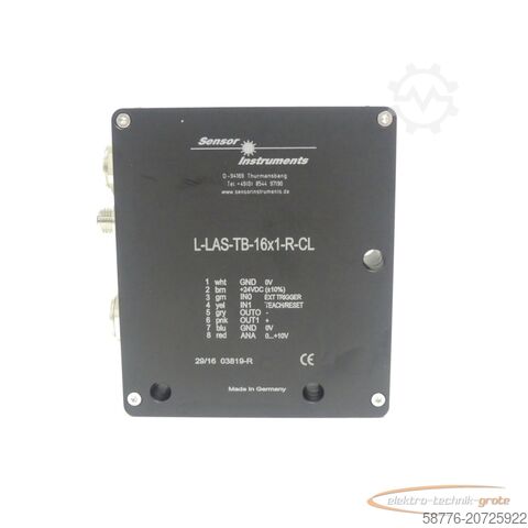 Component  Sensor Instruments L-LAS-TB-16x1-R-CL Laser-Durchlicht-Zeilensensor 03819-R