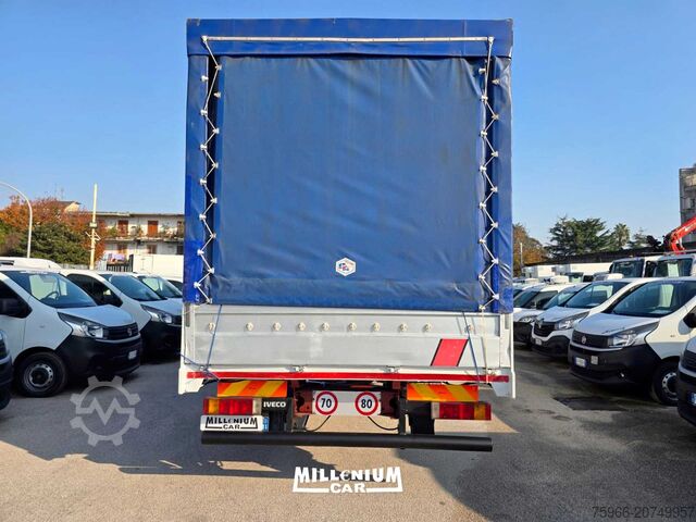 φορτηγό με επίπεδη επιφάνεια και μουσαμά IVECO EUROCARGO 150E24 TECTOR KM 392000 M 9,80