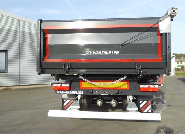 Tipper sa 3 strane Schwarzmüller Tandem-Kippanhänger bündig, Plane, Zurrringe