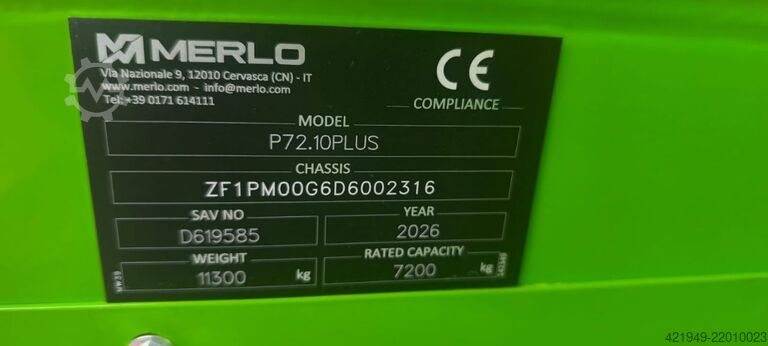 कठोर टेलीहैंडलर Merlo P 72.10 PLUS