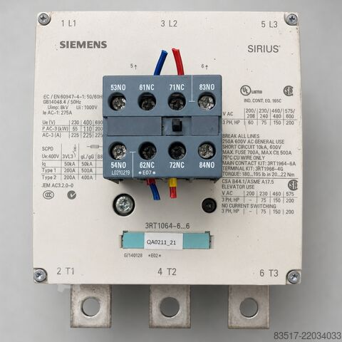 หน่วยควบคุม Siemens SIRIUS 3RT 1064