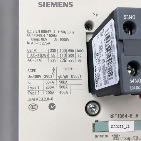 หน่วยควบคุม Siemens SIRIUS 3RT 1064