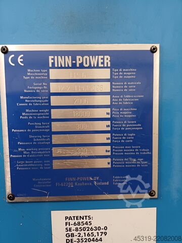 מכונת ניקוב וכירסום בלייזר FINNPOWER LP-6