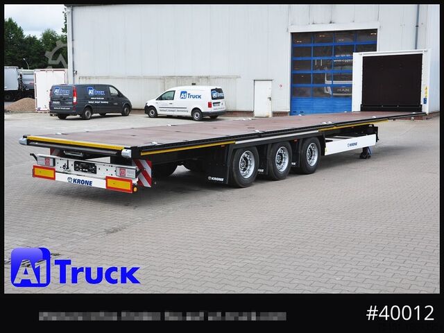 Oplegger met vlakke laadvloer KRONE 5 x SD, Mega, Twistlock, Container, NEU