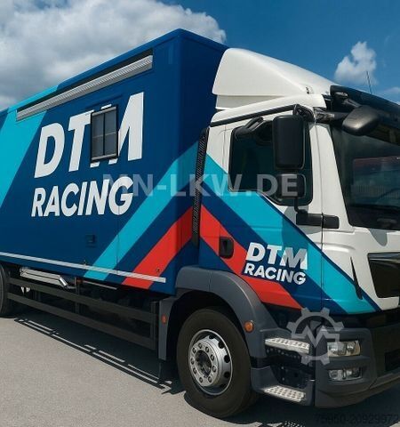 Škatlasti tovornjak MAN TGM 18.290 KOFFER RENNSPORT WOHNABTEIL LBW 3t