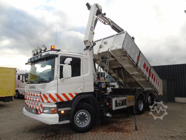 Crane truck Scania P360 6X2 + HIAB 1420 K2 + REMOTE + TIPPER + EURO 5