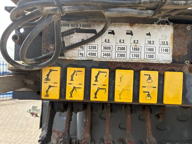 Trailer til platform Renault Kerax 380 6x4 Full Steel / Hiab 166B-3 / Remote...