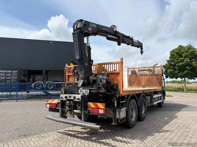 Trailer til platform Renault Kerax 380 6x4 Full Steel / Hiab 166B-3 / Remote...