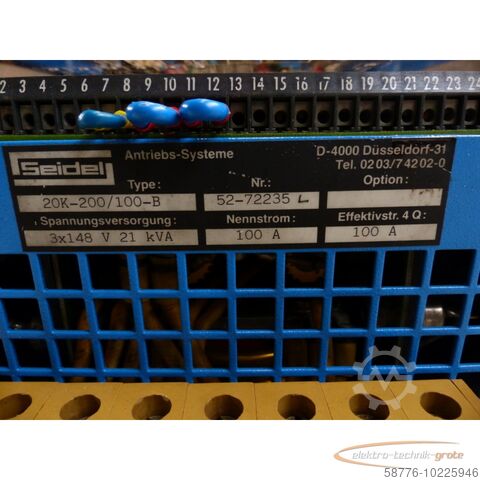 Seidelio komponentas Seidel 20K-200/100-B Umrichter SN: 52-72235 L 3x148V 21 kVA