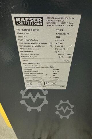 Screw compressor compressed air system Kaeser SK 22 + SK 19 + TB 26 + Behälter