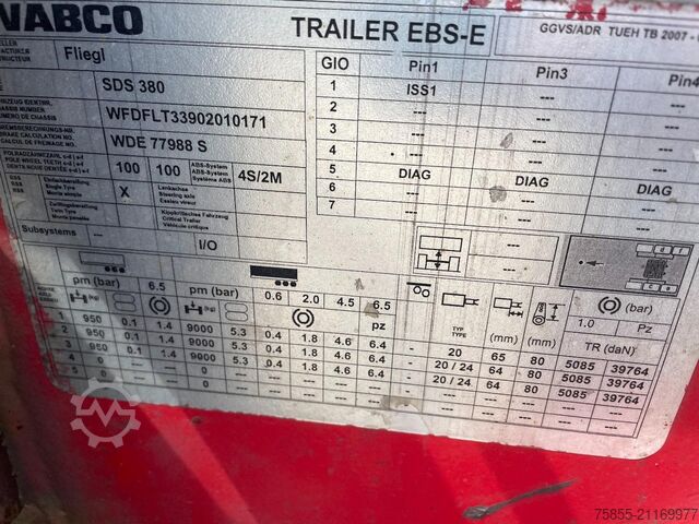 Transporte de contenedores Fliegl SDS380 20FT Tank / ADR / BPW Disc