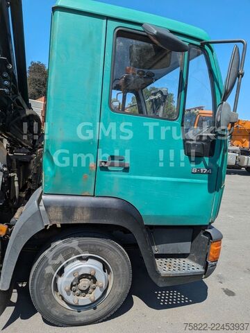 Camion benne MAN 8-174 / Hiab 045 Kran / Kipper Meiler