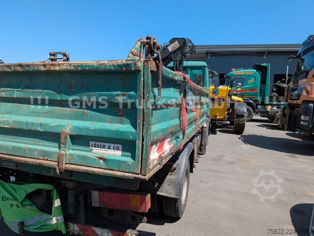 Camion-benne tricar MAN 8-174 / Hiab 045 Kran / Kipper Meiler