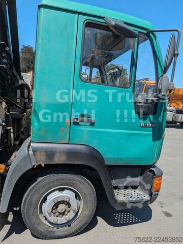 Camion-benne tricar MAN 8-174 / Hiab 045 Kran / Kipper Meiler