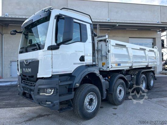 Trostrani kiperski kamion MAN TGS 35.520 3-SEITENKIPPER, 8X4,  MEILLER-KIPPER, BORDMATIK, AUTOMATIK, E6, RETARDER