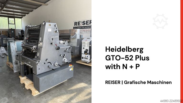 Máquina de impressão offset Heidelberg GTO 52 Plus mit N&P
