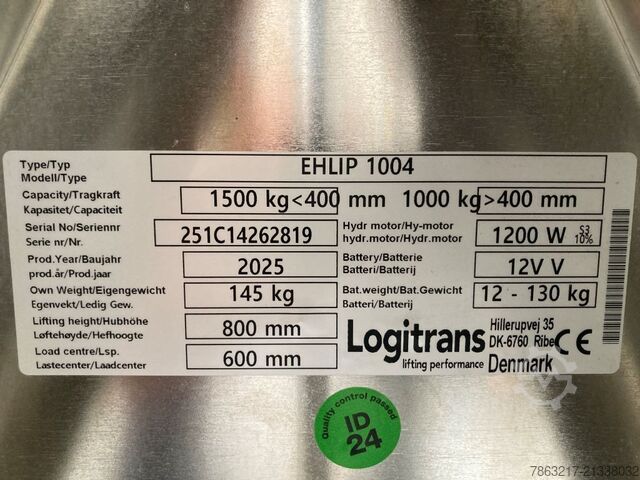 Carrello elevatore a forbice Logitrans EHLIP 1004 INOX PLUS