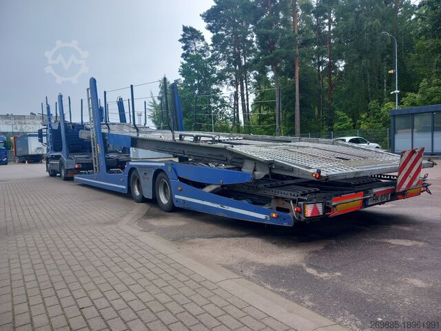 شاحنة نقل السيارات Mercedes-Benz Actros 1843 LS Car carrier + Lohr