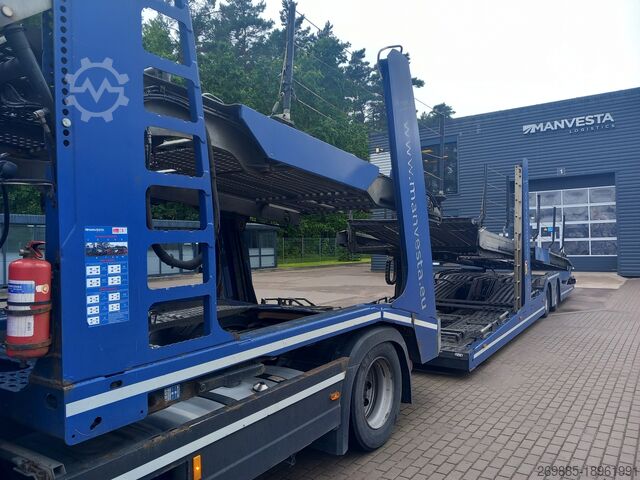 شاحنة نقل السيارات Mercedes-Benz Actros 1843 LS Car carrier + Lohr