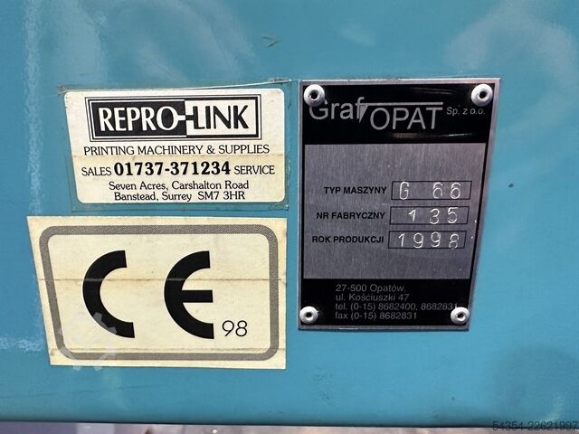 工业用裁纸机 Graf Opat G66