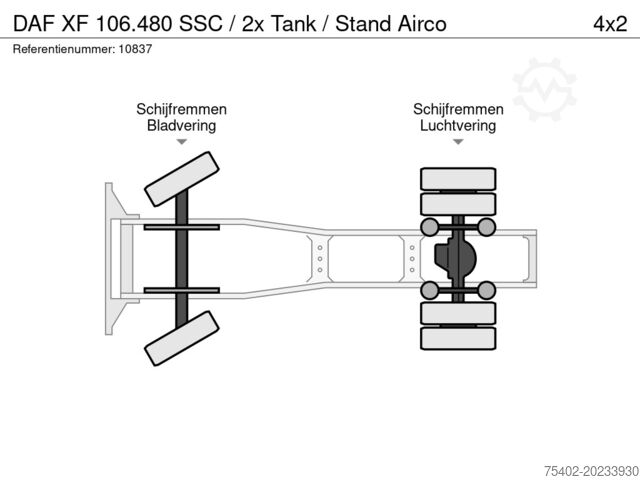 Standard-SZM DAF XF 106.480 SSC / 2x Tank / Stand Airco