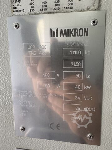 ศูนย์เครื่องจักรกลแนวตั้ง MIKRON UCP 1000
