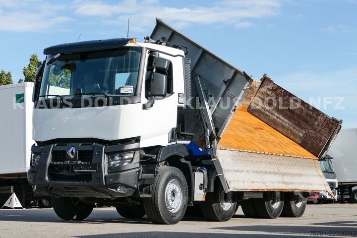 Driezijdige kipper RENAULT C 520 8x4 Kipper Retarder Kamera Euro 6