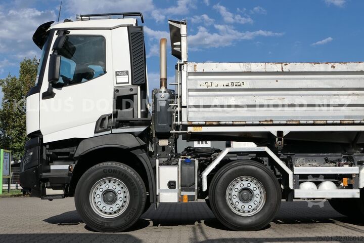 Driezijdige kipper RENAULT C 520 8x4 Kipper Retarder Kamera Euro 6