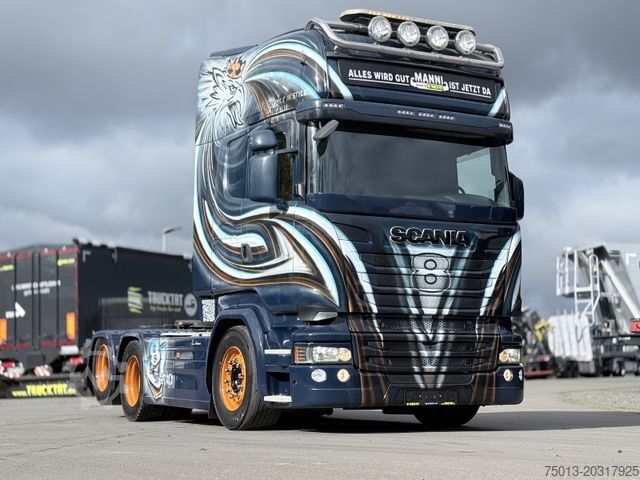 স্ট্যান্ডার্ড ট্রাক্টর ইউনিট SCANIA V8 R580 Topline 6X2, Retarder, Voll-Luft, Leder