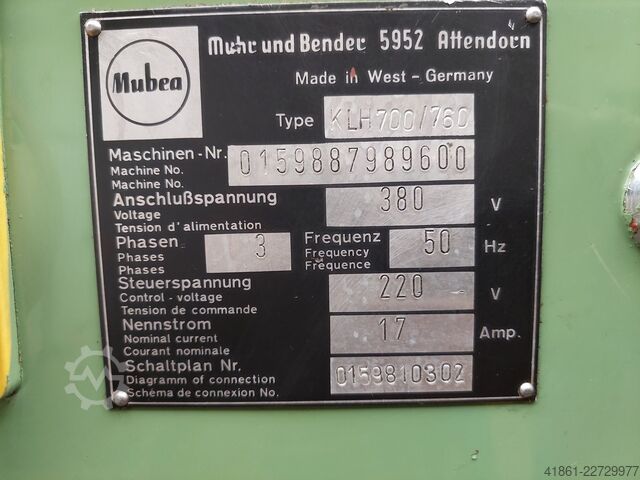  MUBEA KLH 700 / 760