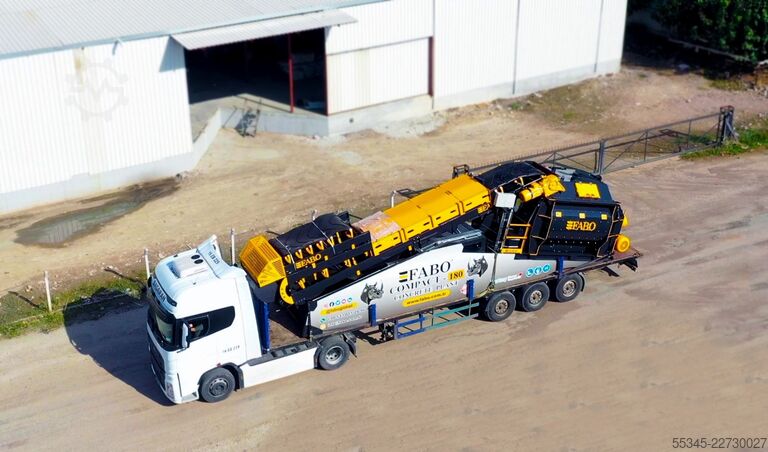 Pabrik pencampur beton / pabrik beton FABO Concrete Batching Plant 180 m3 Compact Concrete Batching Plant