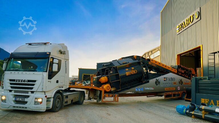 Pabrik pencampur beton / pabrik beton FABO Concrete Batching Plant 180 m3 Compact Concrete Batching Plant
