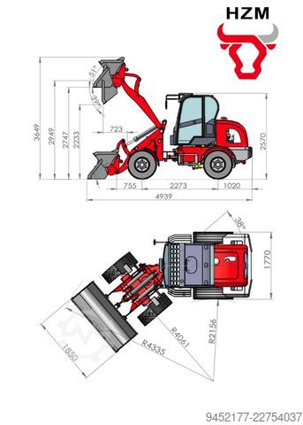 Carregadeira HZM 816 Profi Yunnei 65PS